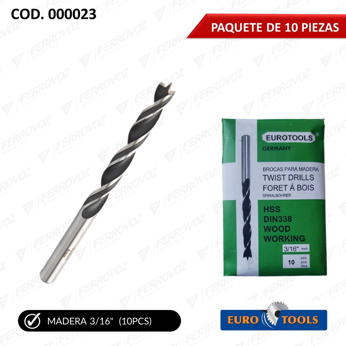 BROCA MADERA 1/8"