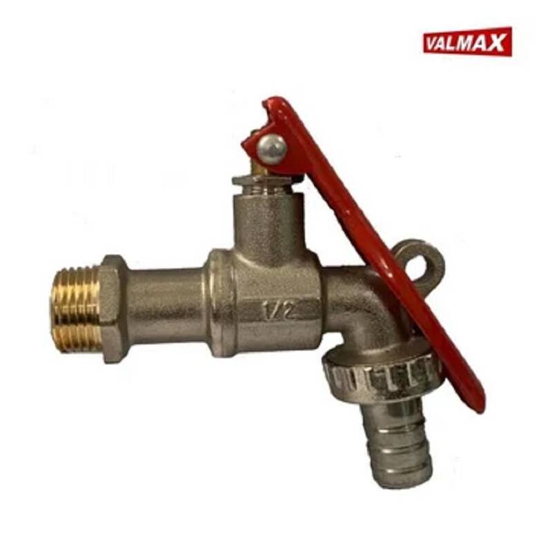 CAÑO JARDINERO CANDADO MANGO ROJO BRONCE 1/2" "VALMAX"