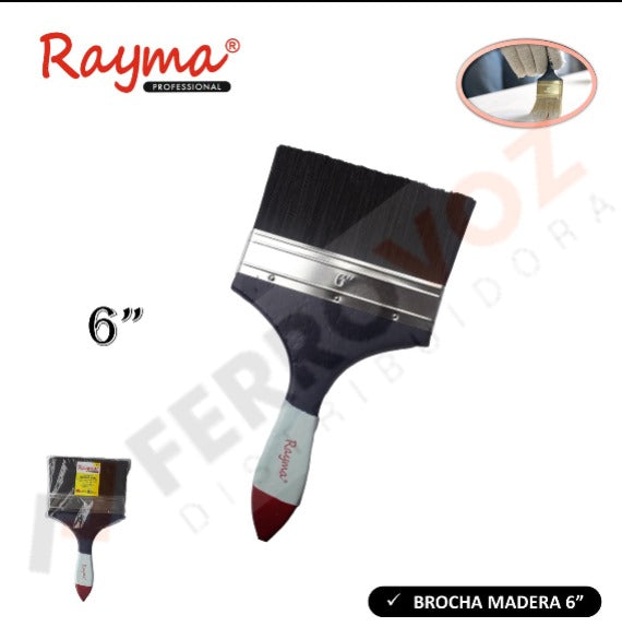 BROCHA MADERA 6" ALTA DENSIDAD
