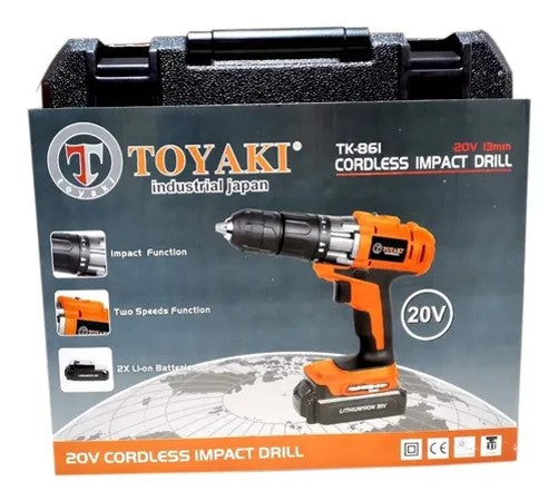 TALADRO INALAMBRICO PERCUTOR 20V TOYAKI JAPAN