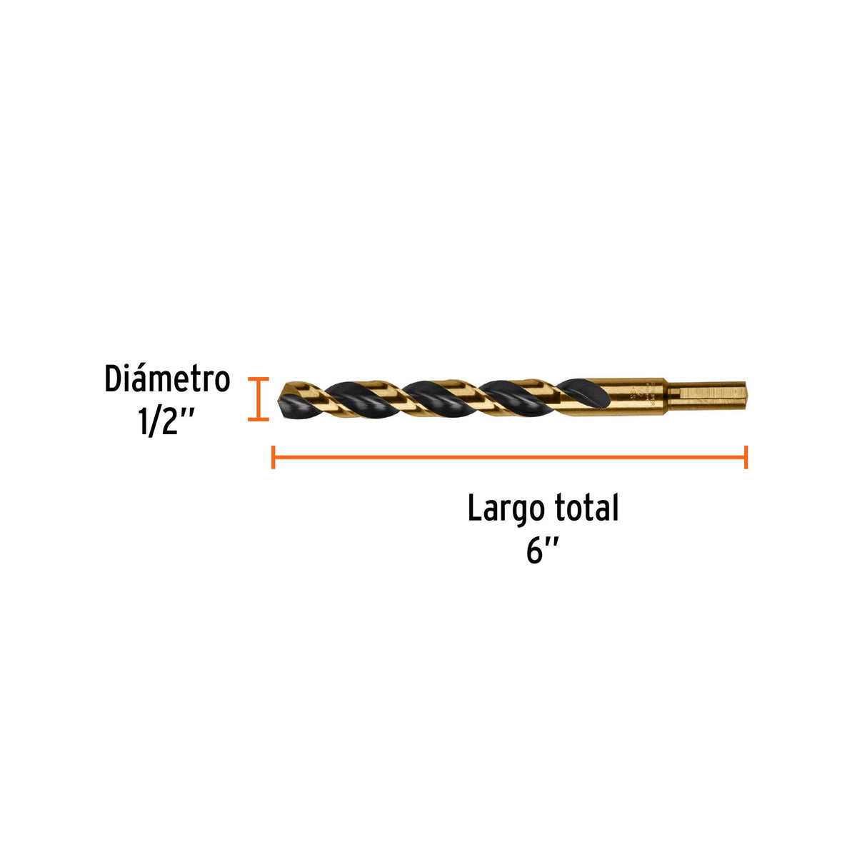BROCA METAL COBALTO HSS 1/2" "TRUPER"