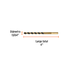BROCA METAL COBALTO 13/64" " TRUPER "
