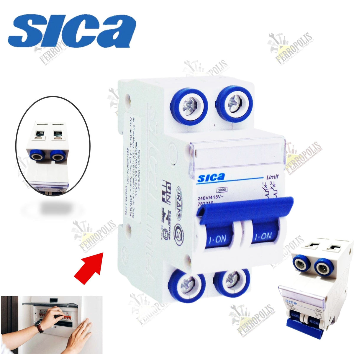 LLAVE TERMICA MONOFASICO 20A "SICA"