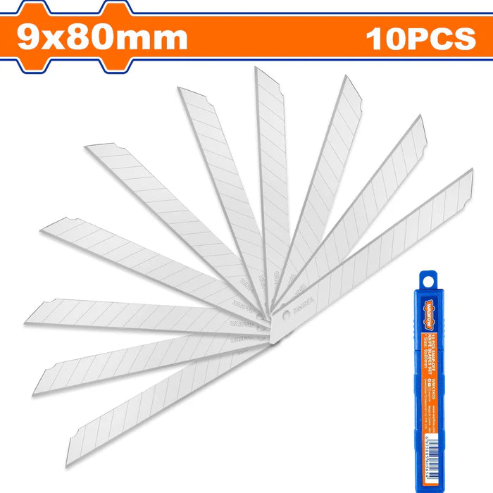 REPUESTO CUTTER DELGADO 9 X 80 mm x 10 pcs"WADFOW"