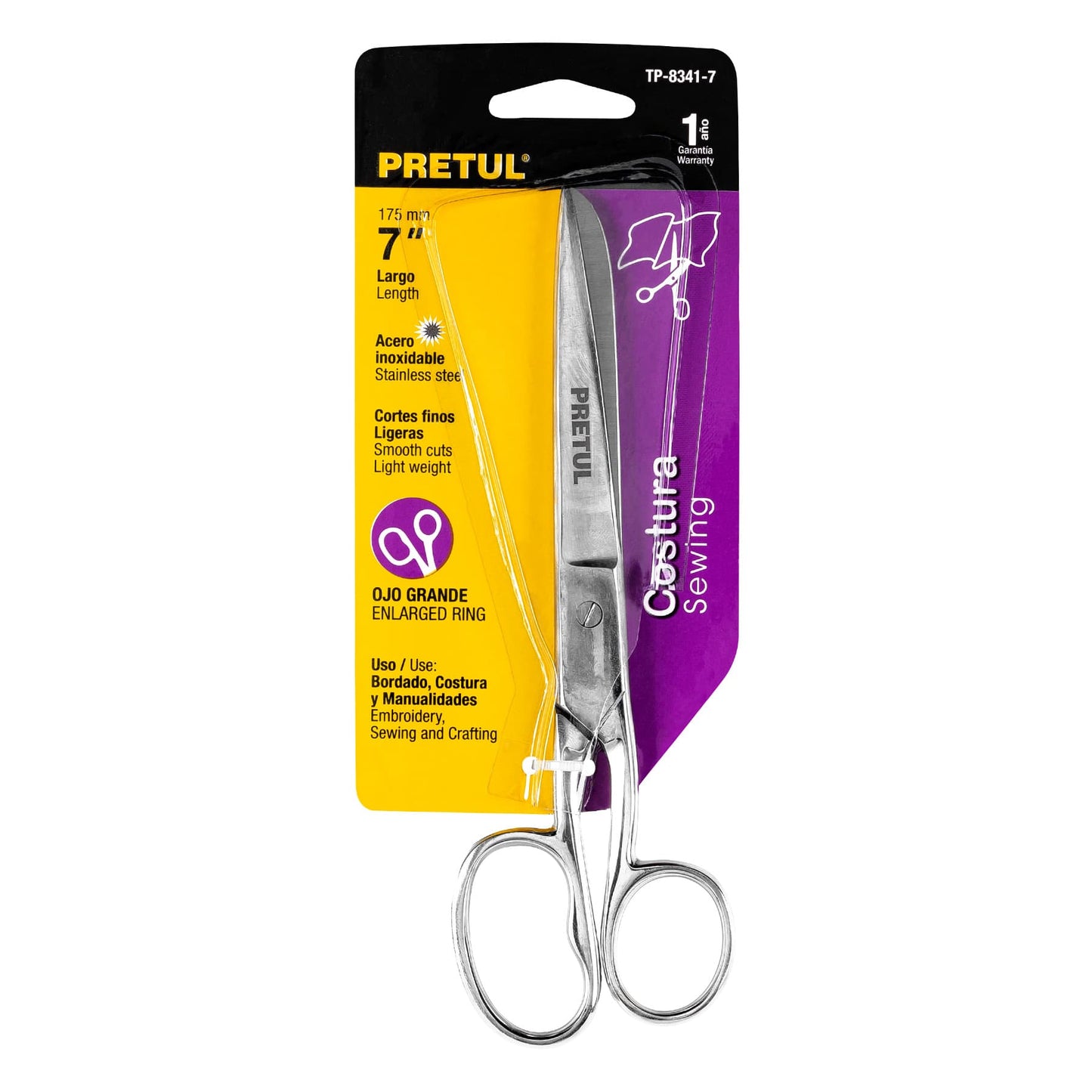 TIJERA PARA COSTURA 7" PRETUL