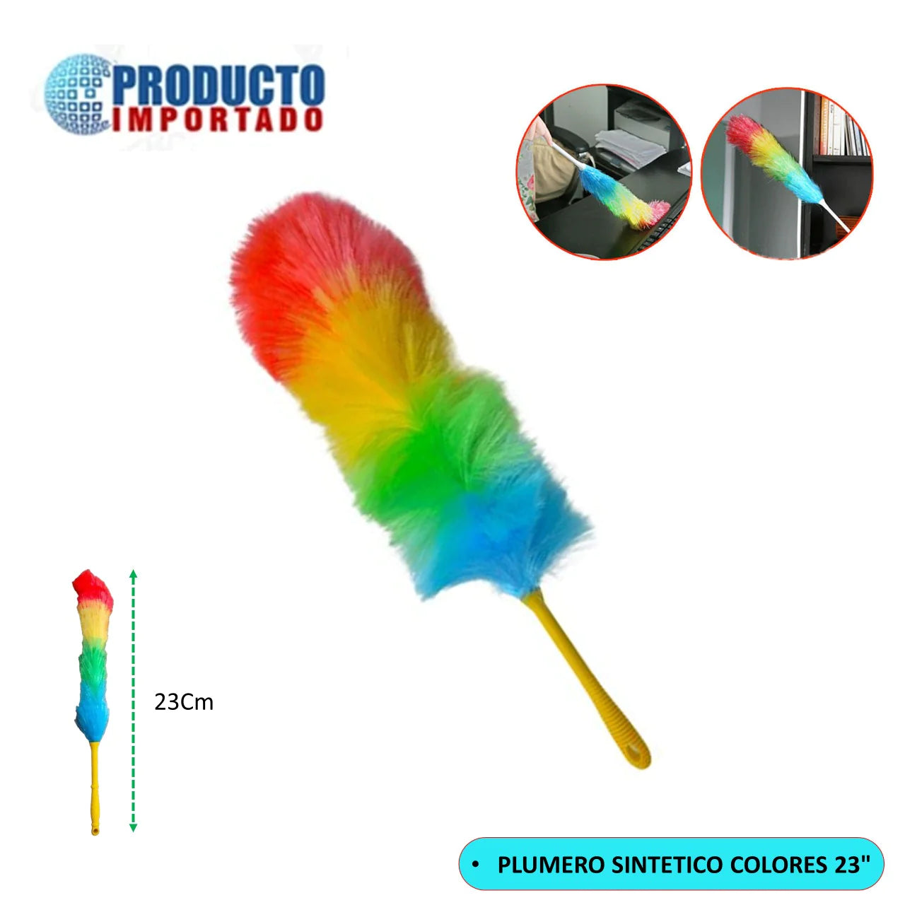 PLUMERO SINTETICO COLORES 23"