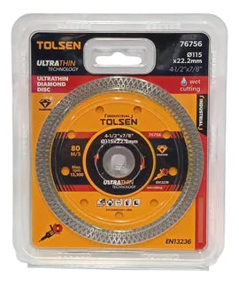 DISCO CONCRETO ULTRAFINO P/PORCELANATO 4 1/2" "TOLSEN"
