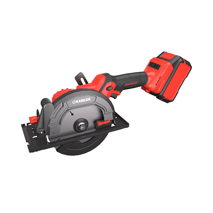 SIERRA CIRCULAR 5 1/2" INALAMBRICA + 2 BATERIAS 20V "RANKOR"