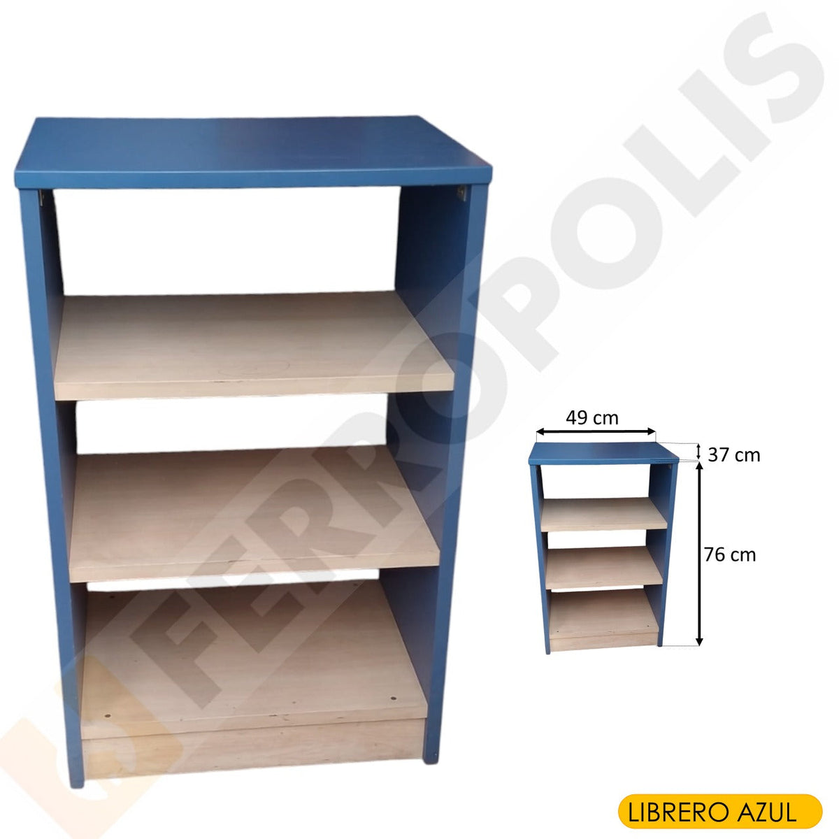 Mueble seminuevo LIBRERO AZUL 76 x 49 x 37cm