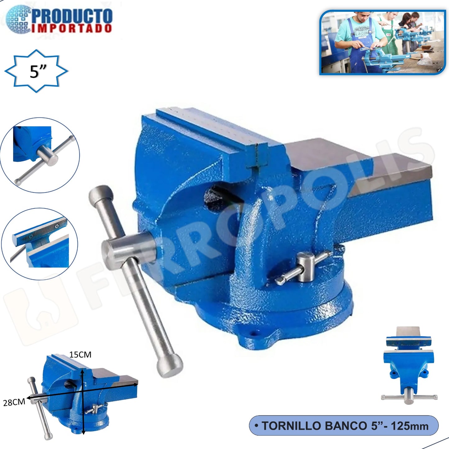 TORNILLO BANCO 5" 125mm