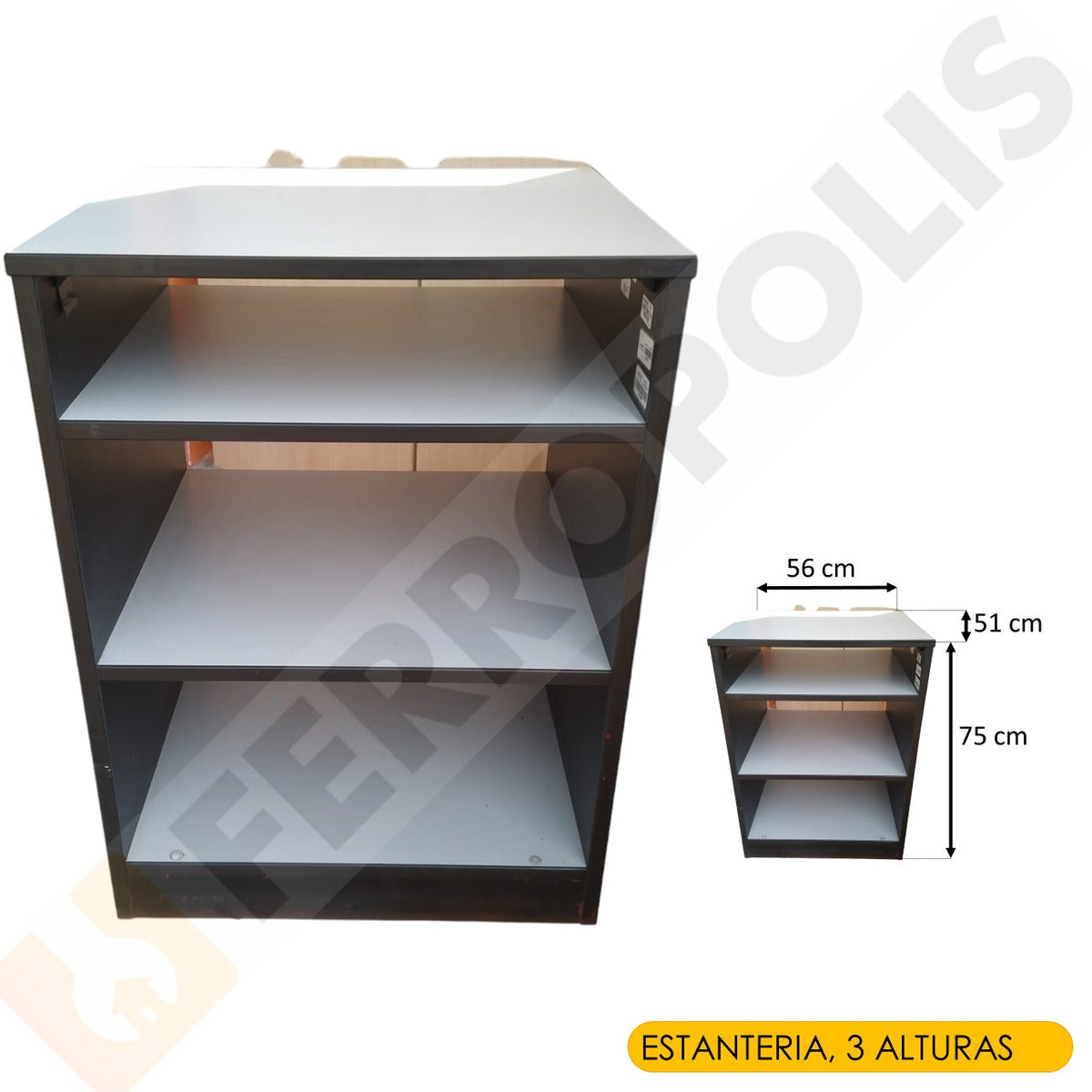 Mueble seminuevo ESTANTERIA, 3 ALTURAS 75 x 56 x 51 cm