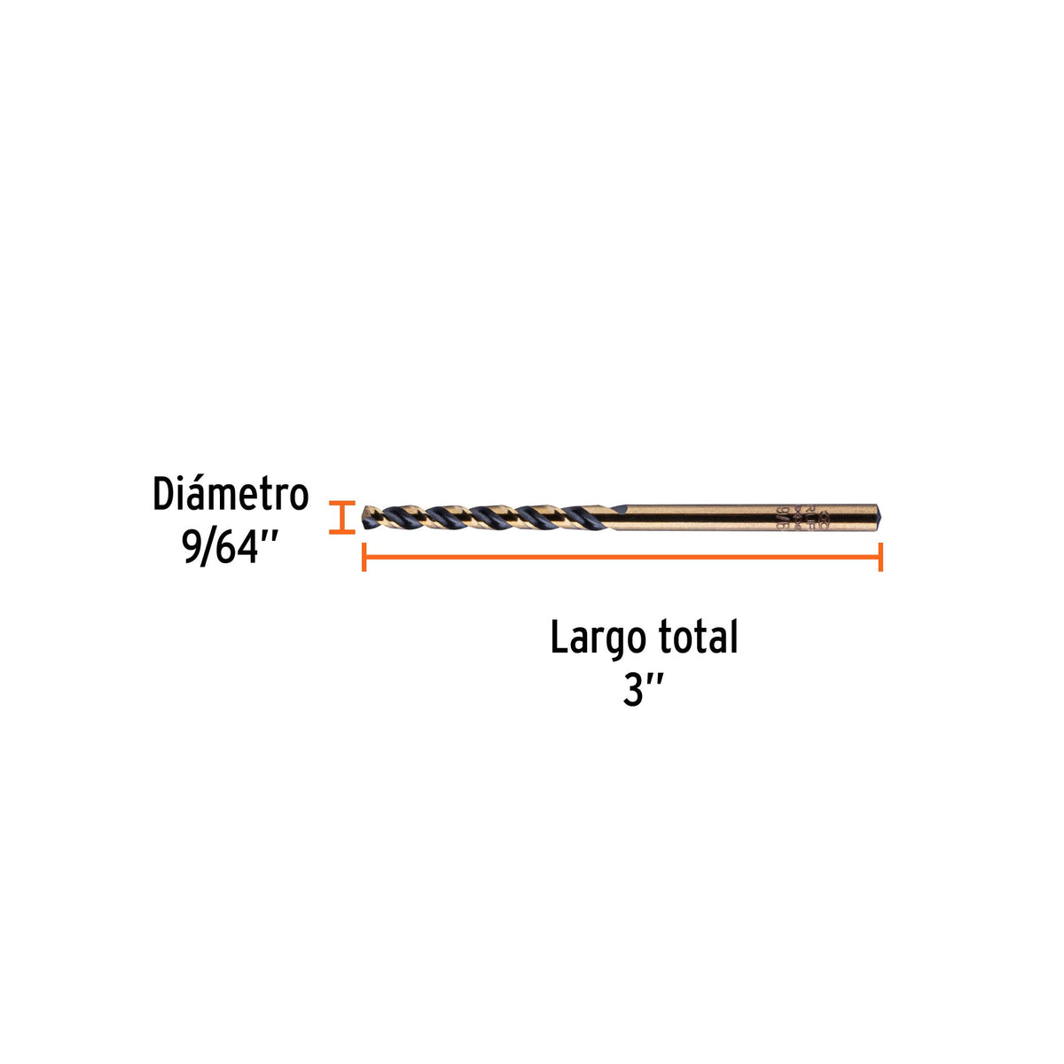 BROCA METAL COBALTO 9/64" " TRUPER "