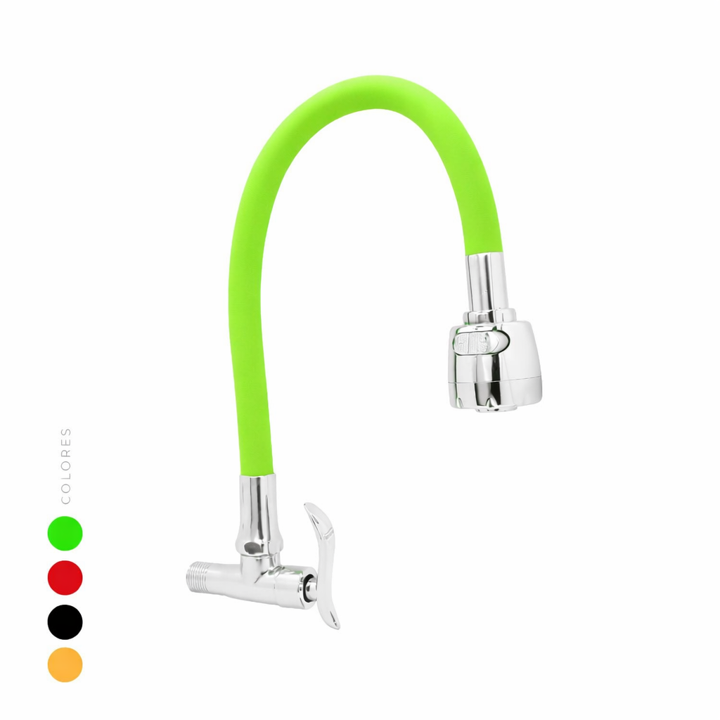 CAÑO COCINA FLEXIBLE VERDE "APACHE" ALETA