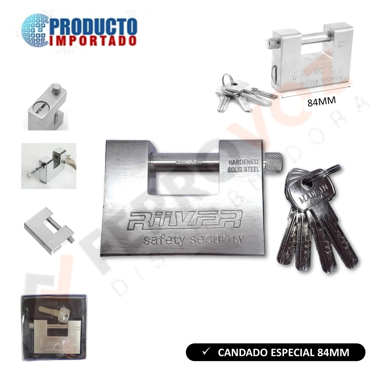CANDADO TIPO PASADOR BLINDADO ANTICIZALLA 84MM