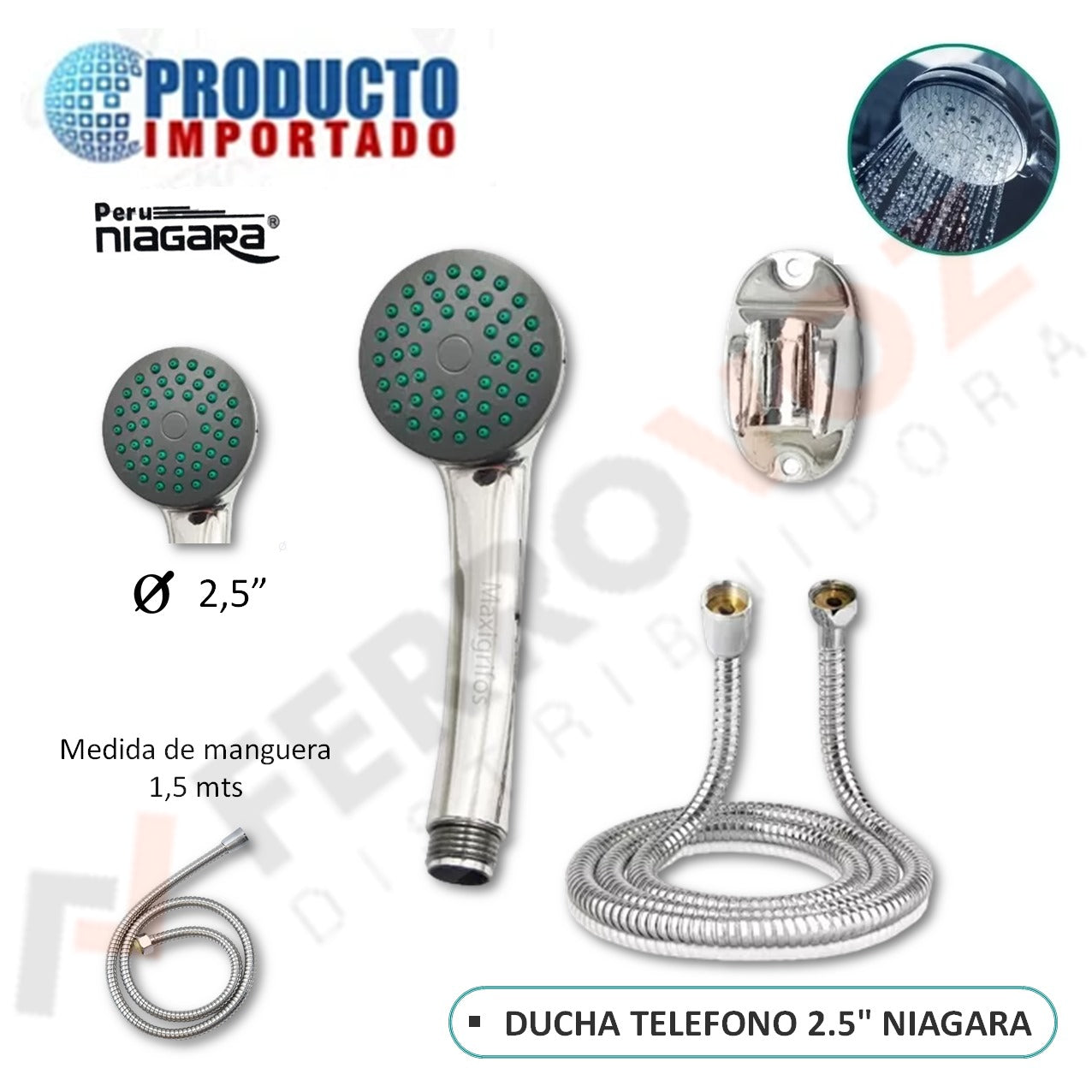 DUCHA TELEFONO 2.5" "NIAGARA"