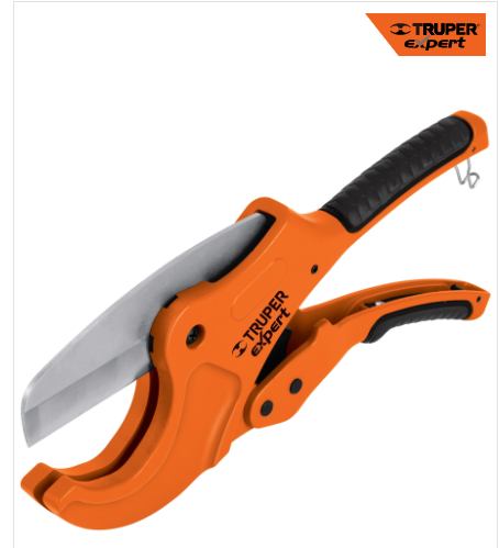 TIJERA CORTA TUBO PLASTICO PROFESIONAL 2-1/2", "TRUPER"