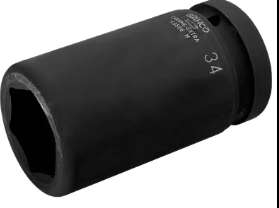 DADO DE IMPACTO LARGO HEXAGONAL 33MM ACABADO FOSFATADO ENCASTRE 1 "BAHCO "