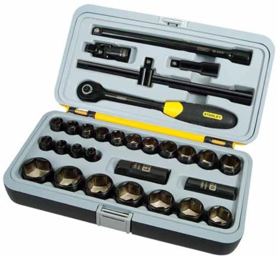 JGO DADO MM X30PZA NEGRO 1/2 8-32MM