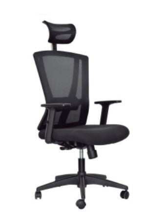 SILLA ERGONOMICA NEGRO C/ CABEZERA