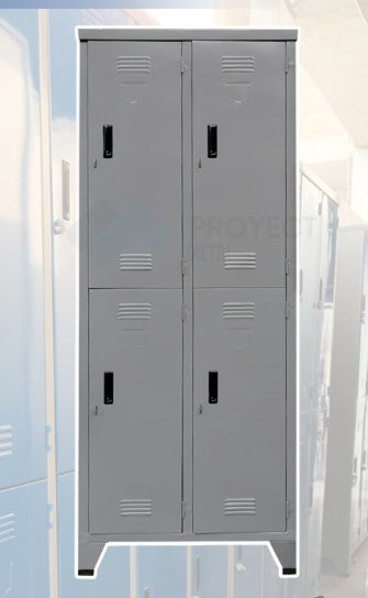 LOCKER METAL 2 CUERP 4 DIVICIONES ( 0.68 X 0.28 X 1.80 )