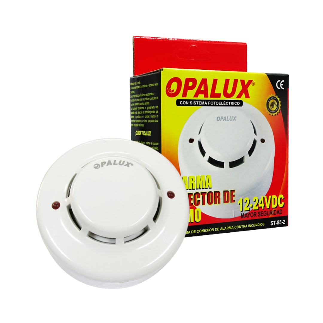 ALARMA DETECTOR HUMO C/BATERIA "OPALUX"