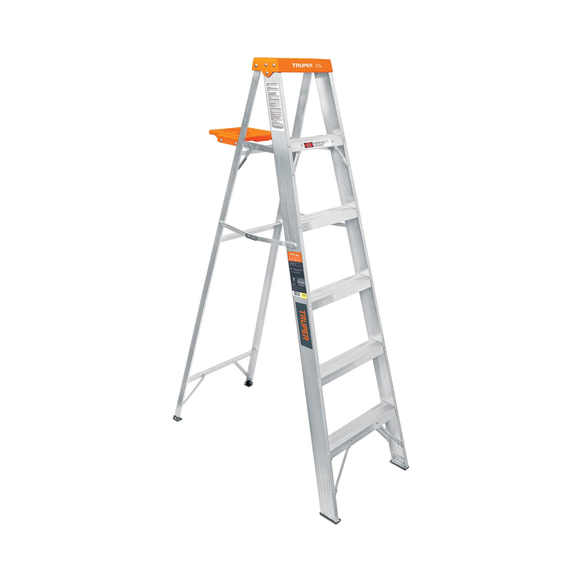ESCALERA DE TIJERA TIPO ll 5 PELDAÑOS Y BANDEJA, "TRUPER"