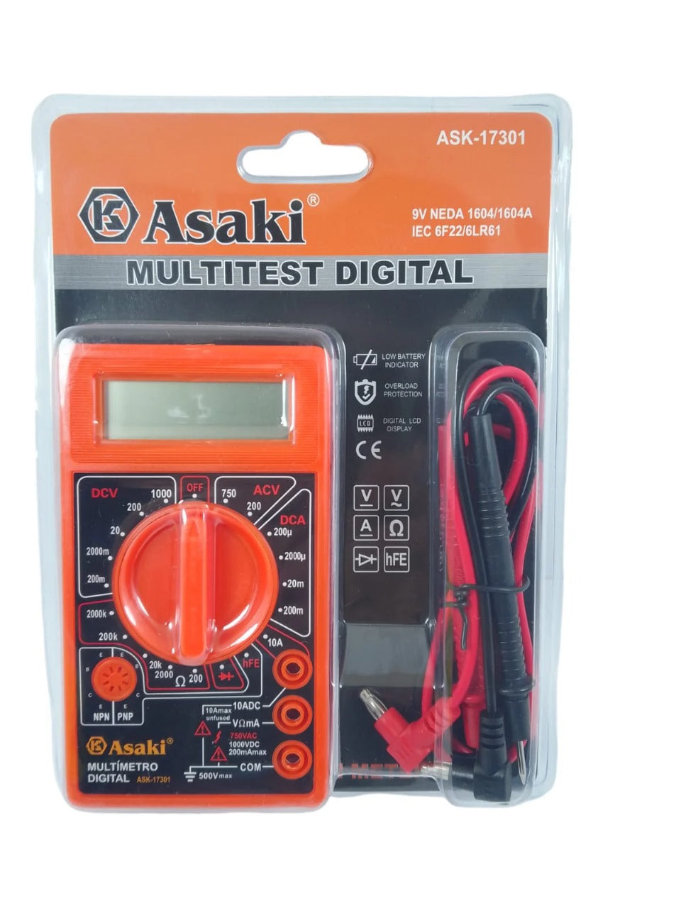 MULTIMETRO DIGITAL D/ BOLSILLO -ASAKI