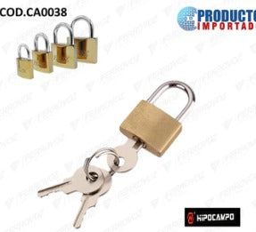 CANDADO DORADO COMERCIAL 38MM
