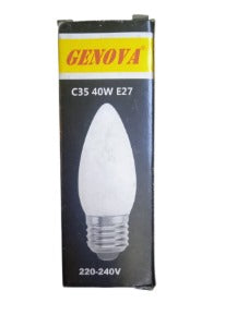 FOCO DECORATIVO BLANCO 40W "GENOVA" (LUZ CALIDA)
