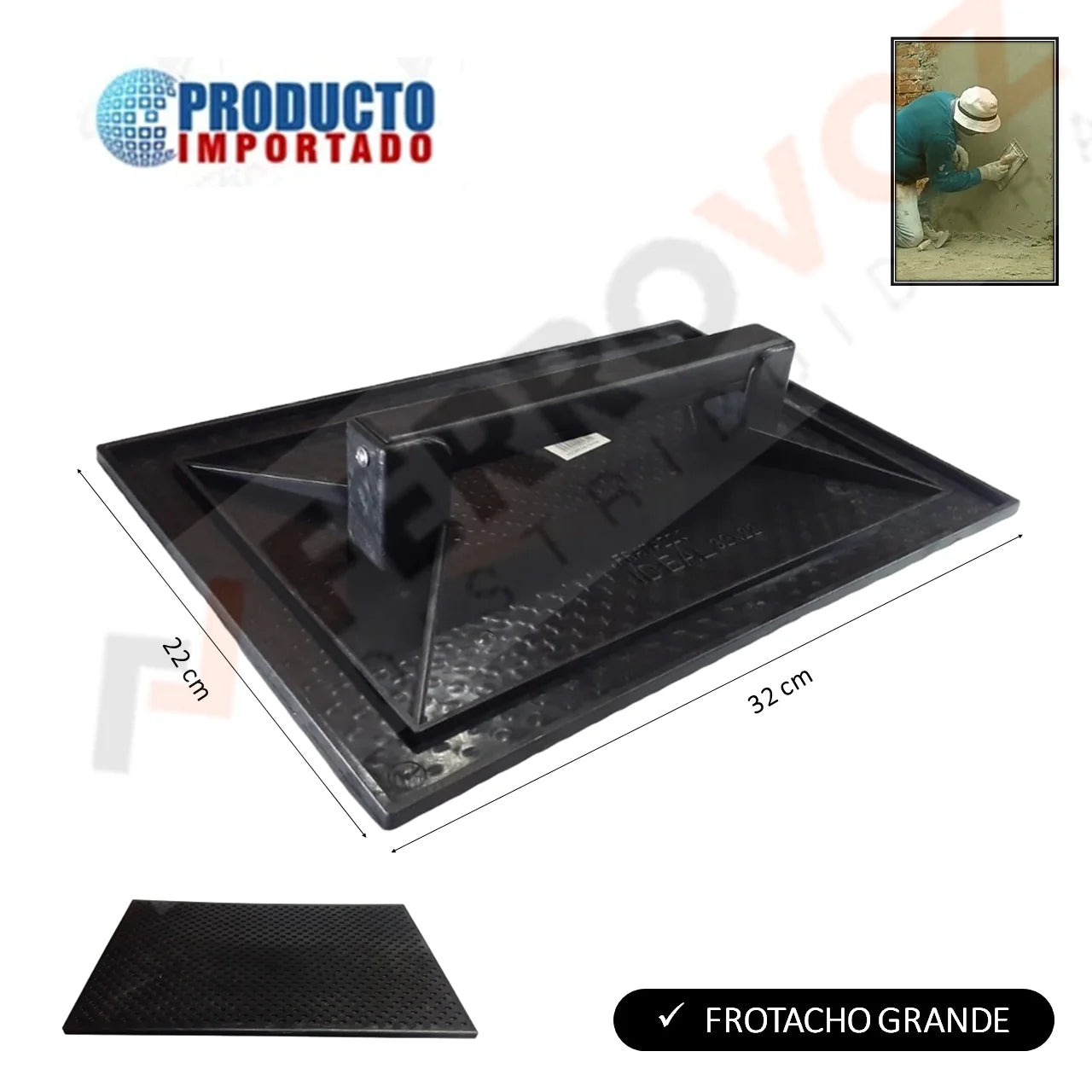 PLANCHA FROTACHO PLASTICO 22 X 32 cm