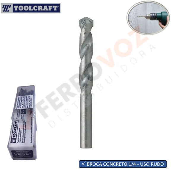 BROCA CONCRETO 1/4" LISO TOOLCRAFT