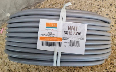 ROLLO CABLE VULCANIZADO NMT 3 X 12 AWG "INDECO" ( 100 mt )