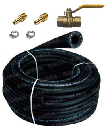 KIT MANGUERA 3/4 ALTA PRESION (7 mt) + LLAVE PASO C/ ACOPLE 3/4"