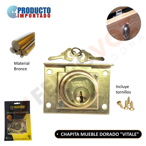 CHAPITA MUEBLE BRONCE "VITALE"