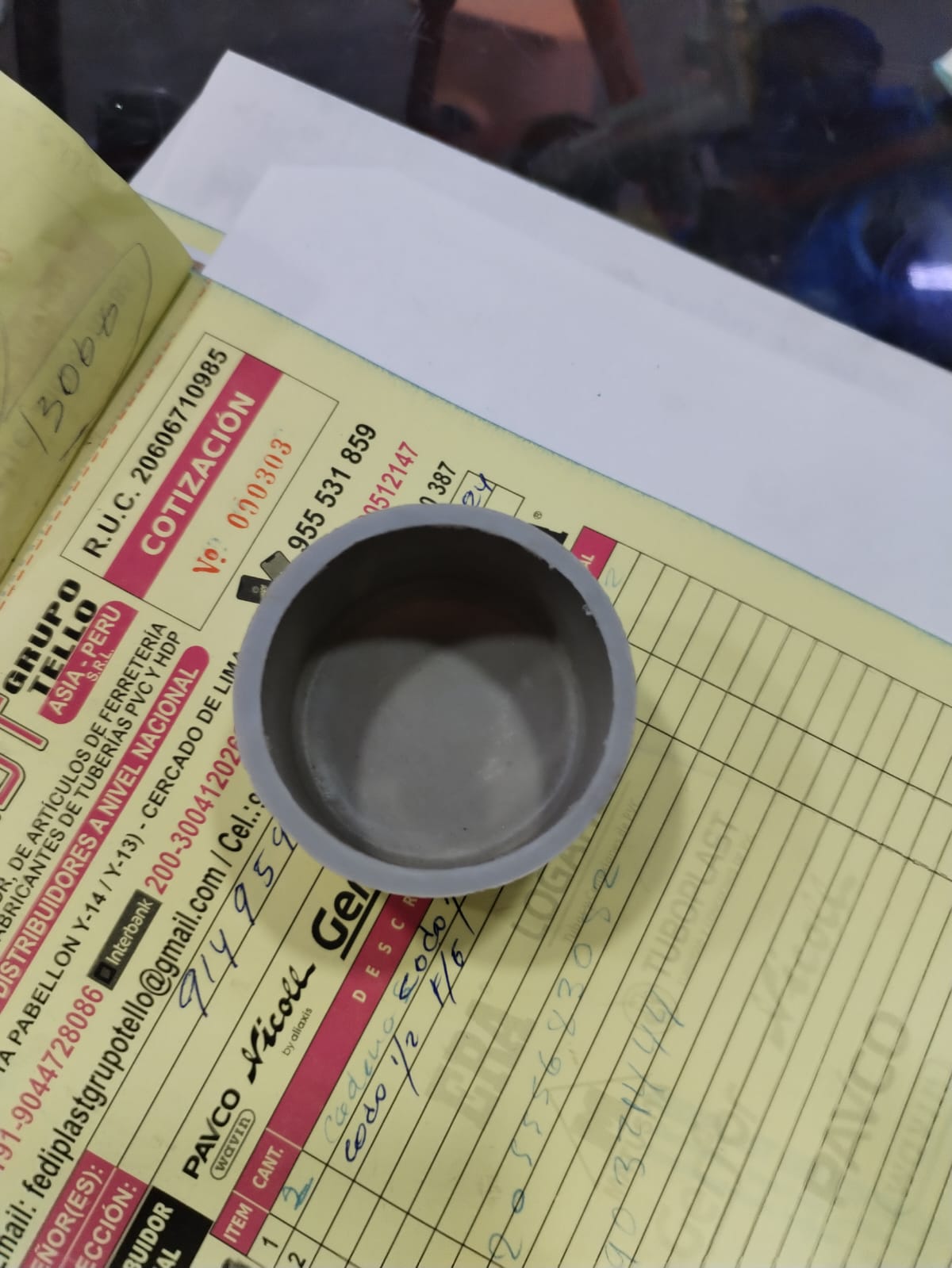 tapa de tuberia de 1 1/4"