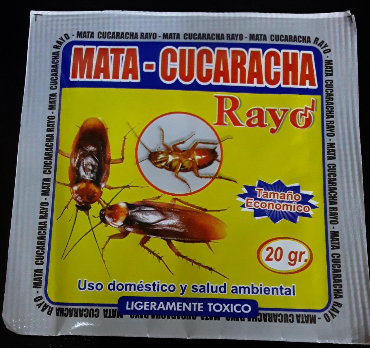 INSECTICIDA MATA CUCARACHA 20 gr "RAYO"