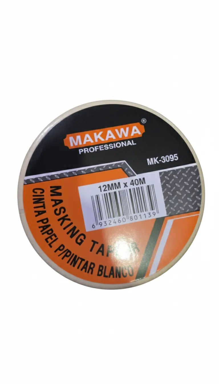 CINTA MASKING TAPE 1/2 X 40M BLANCO "MAKAWA"