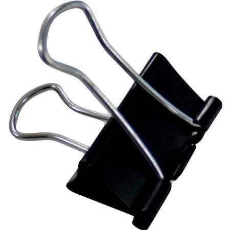 CAJA X 12 CLIPS BINDER NEGRO 1"