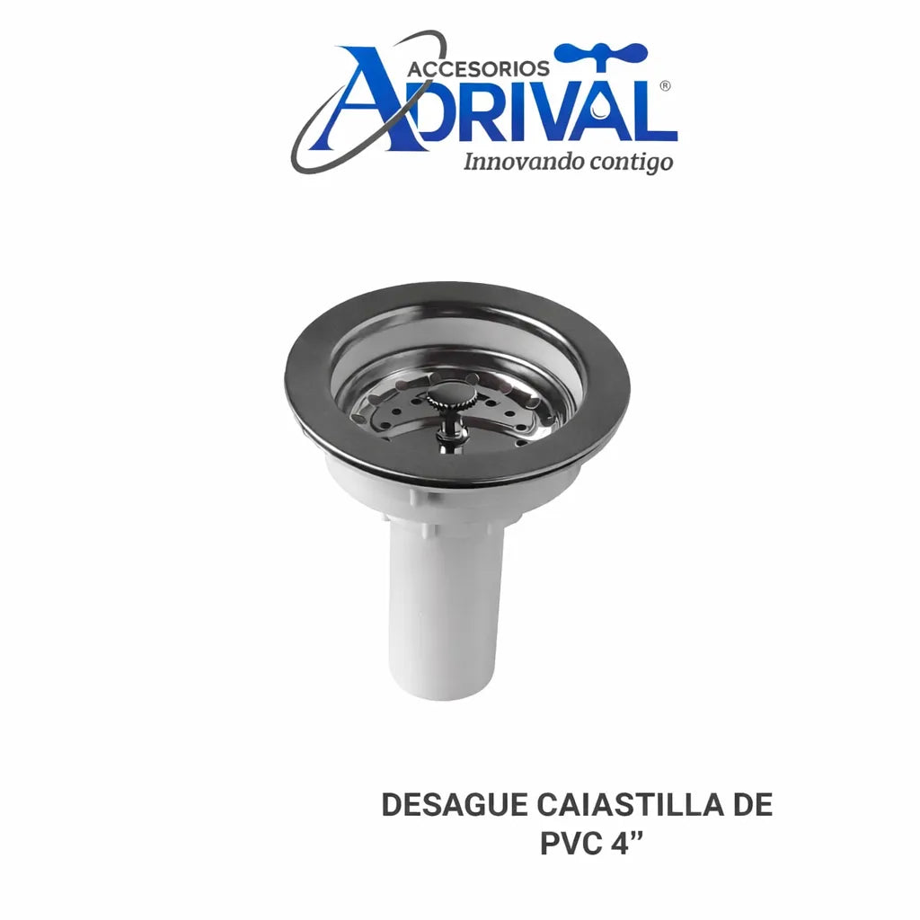DESAGUE CANASTILLA PVC 4" ADRIVAL