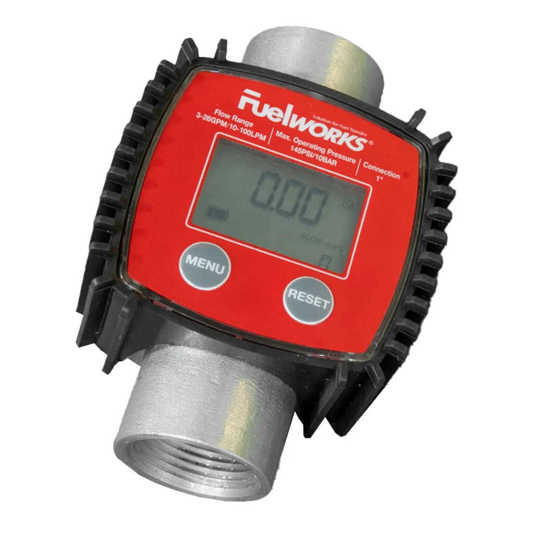 Medidor Digital de Turbina FUELWORKS 1″ NPT para Combustible – Precisión ±1%