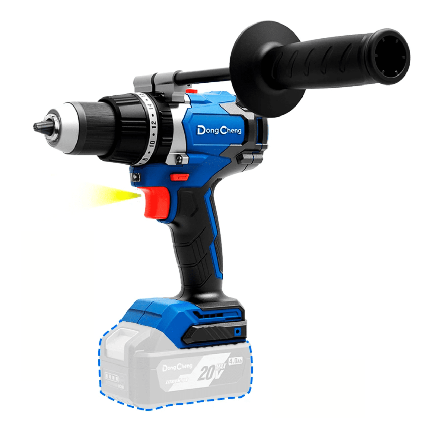 TALADRO ATORNILLADOR PERCUTOR INALAMBRICO 20V/4.0AH 120 Nm DONGCHENG