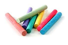 CAJA TIZA P/ PIZARRA ANTIALERGICA COLORES (50 UND)