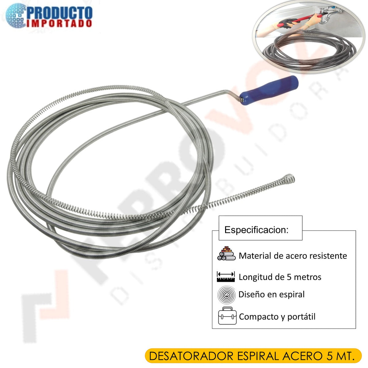 DESATORADOR TUBERIAS ACERO 5MT