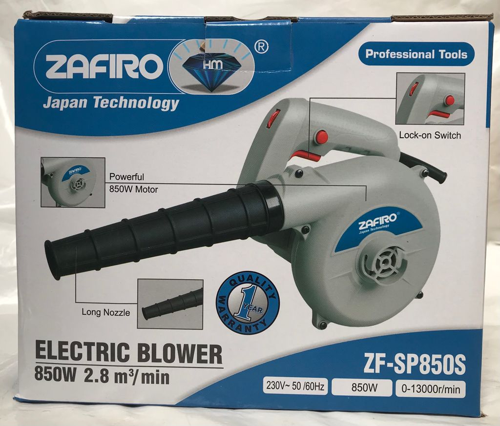 SOPLADORA ASPIRADOR USO RUDO 850W 2.8M3 "ZAFIRO"