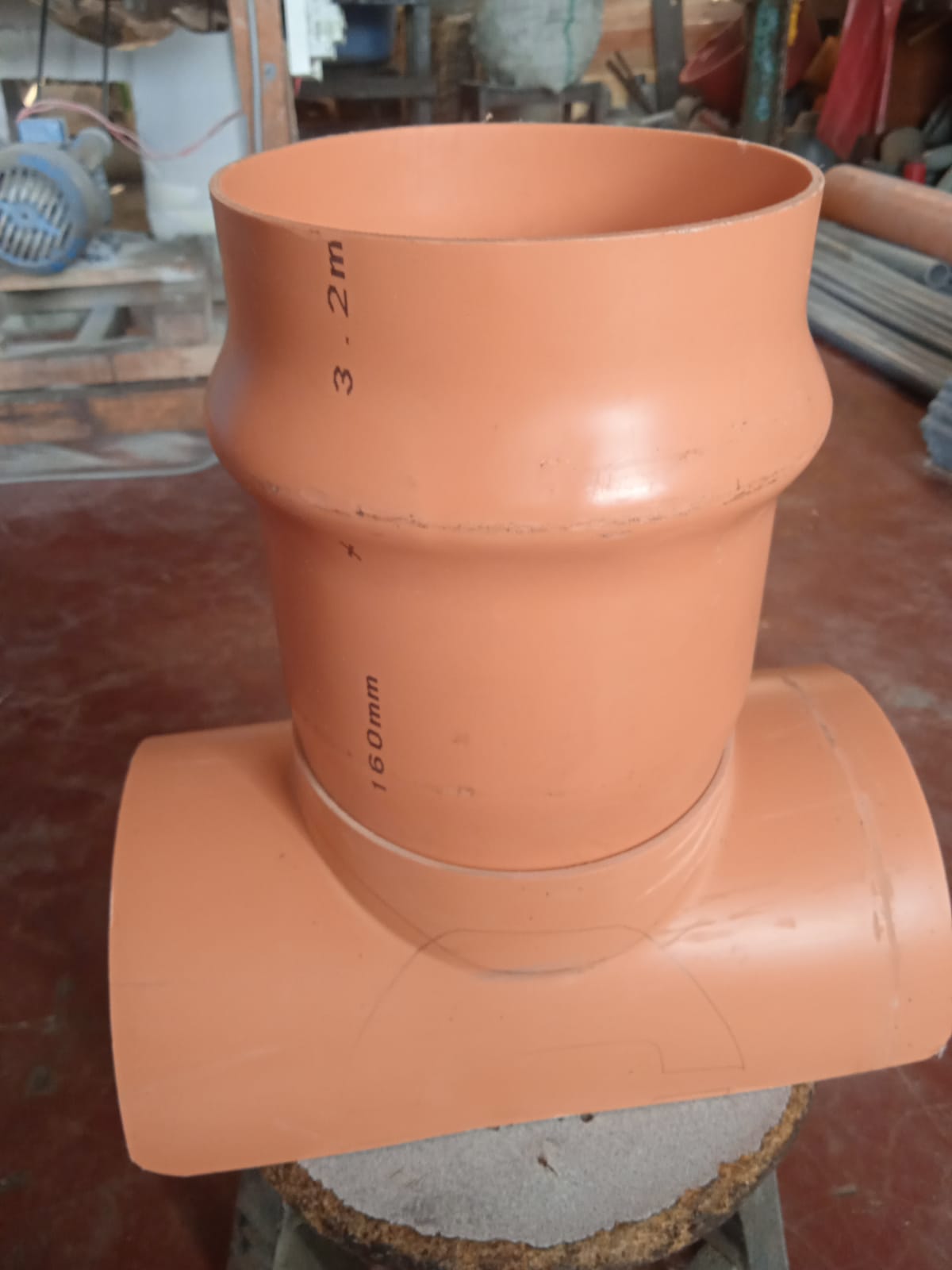TEE CACHIMBA DESAGUE PVC 6" x 4" S25 U/F INC EMPAQUETADURA