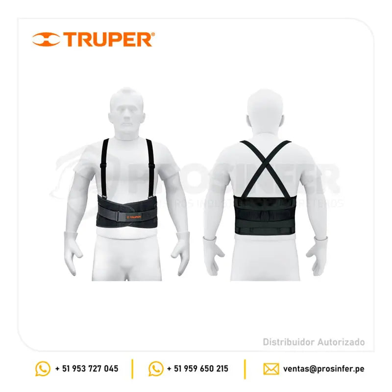 FAJAS SEGURIDAD AJUSTABLE LUMBAR "L" "TRUPER"