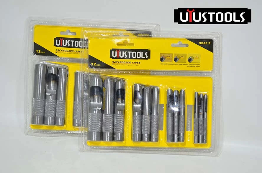SET SACABOCADOS DE GOLPE 12 PZAS "UYUSTOOLS"