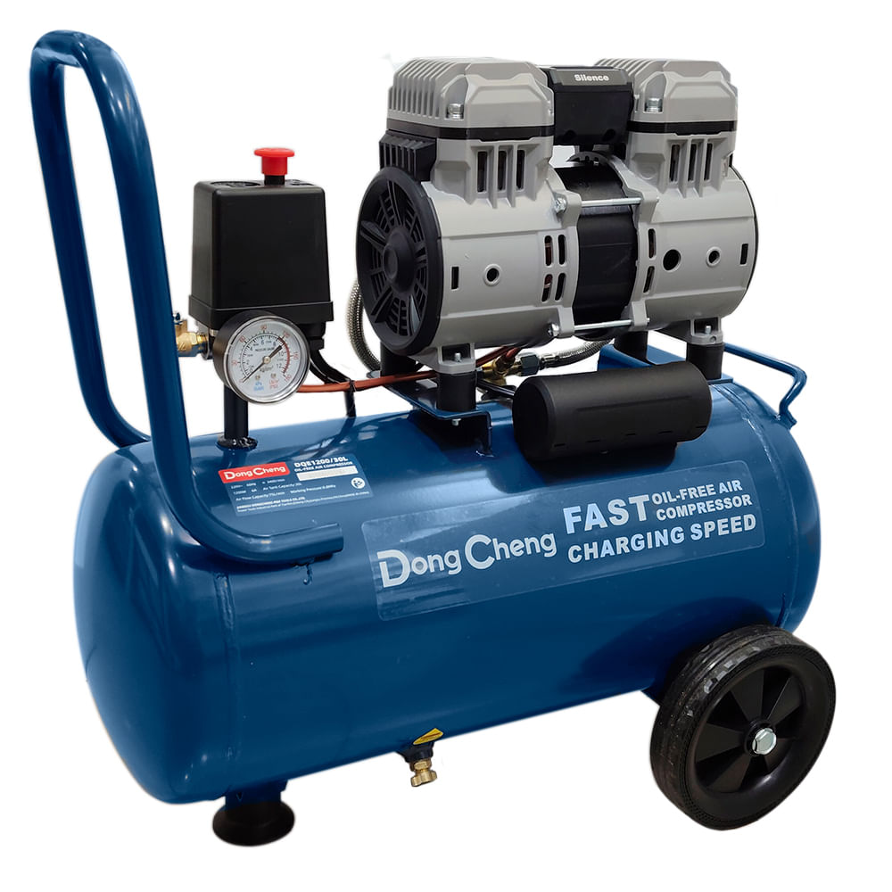 COMPRESOR AIRE SILENCIOSA SIN ACEITE 30L 1200 W 75 lt/min DONGCHENG