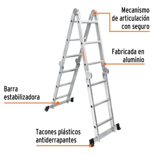 ESCALERA MULTIPOSICIÓN 12 Pasos "TRUPER"