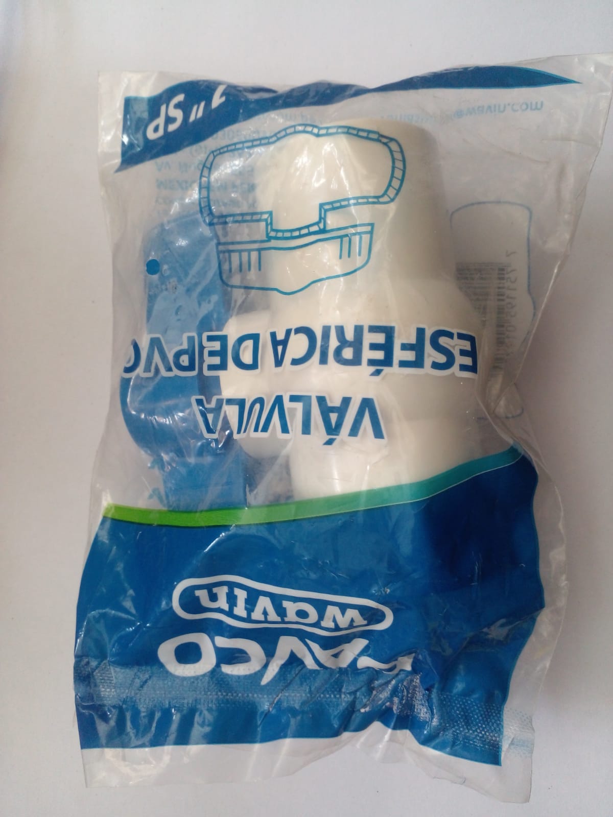 LLAVE PASO 1" PVC S/R AGUA "PAVCO"